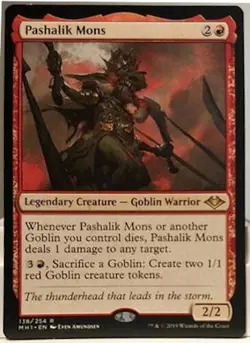 mtg magic pashalik mons ENGLISH goblin warrior modern horizons 3 available - Image 1