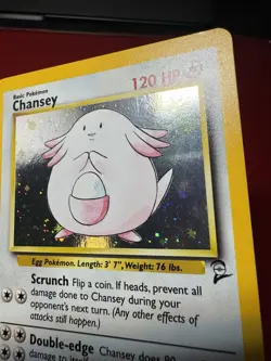 Chansey 3/130 Holo Rare Base Set 2 Pokemon Card NM - Image 4