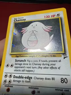 Chansey 3/130 Holo Rare Base Set 2 Pokemon Card NM - Image 5