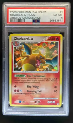 2009 Pokemon Platinum Arceus Charizard Promos Holo #1/99 PSA 6 - Image 1