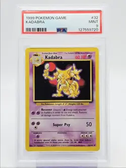 KADABRA 1999 POKEMON GAME UNCOMMON 32/102 PSA 9 Q0004 - Image 1