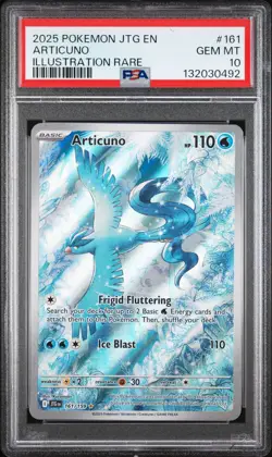 2025 POKEMON JTG EN-JOURNEY TOGETHER ILLUSTRATION RARE #161 ARTICUNO PSA 10 - Image 1