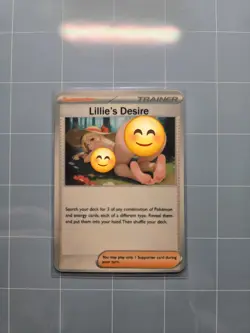 Lillie Custom Pokemon Glow In The Dark Waifu/ trainer Card Fan Art - Image 1