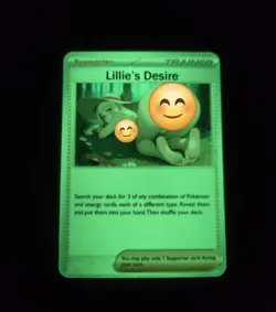 Lillie Custom Pokemon Glow In The Dark Waifu/ trainer Card Fan Art - Image 2