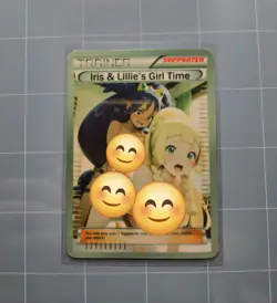 Iris & Lillie Custom Pokemon Glow In The Dark Waifu/ trainer Card Fan Art - Image 1
