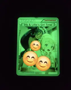 Iris & Lillie Custom Pokemon Glow In The Dark Waifu/ trainer Card Fan Art - Image 2