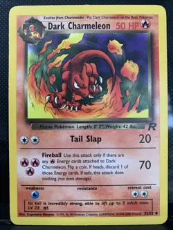 Pokemon Dark Charmeleon TCG Team Rockets Regular Card 32/82 Kagemaru Himeno - Image 1