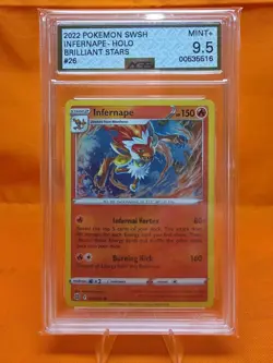 Pokemon 2022 Infernape Holo Rare Card 026/172 Brilliant Stars AGS GRADE 9.5 - Image 1