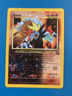 Entei #34 Black Star Promo Reverse Holo Rare Vintage Pokemon Card - NM - Image 1