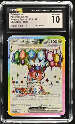 Pokemon 2024 Tatsugiri ex Surging Sparks 226/191 CGC 10 - Image 1