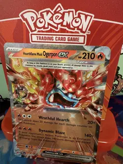 Pokemon Hearthflame Mask Ogerpon EX 017/131 Prismatic Evolutions Holo NM - Image 2