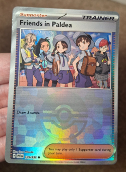 2025 POKEMON PRISMATIC EVOLUTIONS FRIENDS IN PALDEA MASTER BALL REV HOLO 109/131 - Image 1