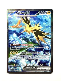 Zapdos ex 202/165 Sv: Scarlet & Violet 151 Special Illustration Rare Pokemon TCG - Image 1