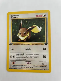 Pokemon TCG Team Rocket #55/82 Eevee 1st Edition NM - Image 1
