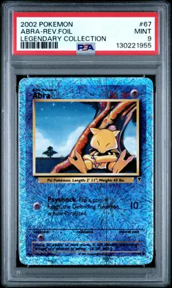 2002 Pokemon Abra Legendary Collection Reverse Foil #67 PSA 9 - Image 1