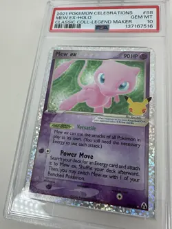 2021 POKEMON CELEBRATIONS MEW EX-HOLO CLASSIC COLLECTION #88 PSA 10 - Image 3