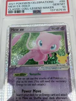 2021 POKEMON CELEBRATIONS MEW EX-HOLO CLASSIC COLLECTION #88 PSA 10 - Image 4