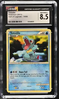 CGC NM/Mint+ 8.5 Pokemon Totodile 74/95 2011 Call of Legends - Image 1