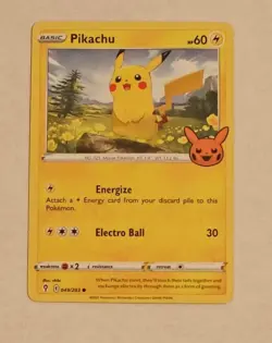 Pokemon TCG Pikachu - Evolving Skies 049/203 Halloween Promo Near Mint - Image 1