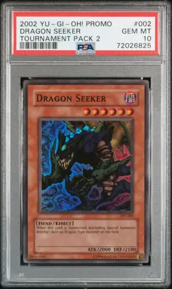 Yugioh PSA 10 2002 Dragon Seeker TP2-002 Super Rare *6825 - Image 1