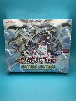 2025 Yugioh Justice Hunters 1st Edition Booster Box 24-Packs - Factory Sealed - Image 1