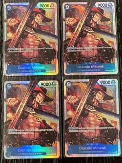 Dracule Mihawk (Reprint) One Piece SR Foil Premium Booster - OP01-070 X4 - Image 1