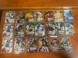One Piece Carddass Miracle Battle Mega Rare Holo Foil Lot Of 20 LP/NM - Image 1