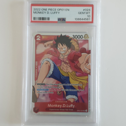PSA 10 2022 ONE PIECE OP01 EN MONKEY D. LUFFY #024 GEM MINT SUPER RARE - Image 1