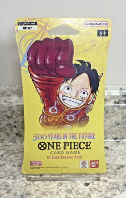 One Piece OP-07 500 Years in the Future Sleeved Booster Pack, English - Image 1