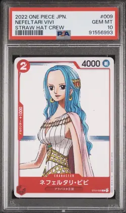 2022 One Piece Japanese NEFEL TARI VIVI Straw Hat Crew PSA 10 - Image 1