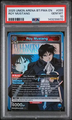 Roy Mustang #055 2025 Union Arena FMA Fullmetal Alchemist PSA 10 - Image 1