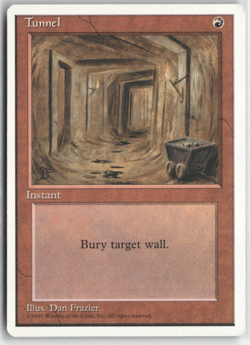 Tunnel Magic The Gathering 4th Edition MTG Card Played - Image 1