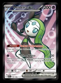 Meloetta ex 159/086 Ultra Rare Black Bolt Pokemon Card - Image 1