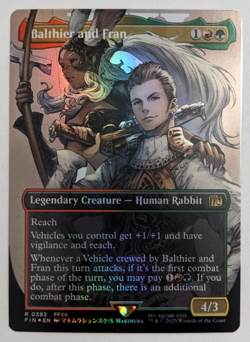 Balthier and Fran (0393) Borderless, Final Fantasy FIN, Magic MtG, FOIL - NM! - Image 1