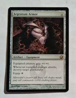 Magic MTG - Argentum Armor - Scars of Mirrodin - light bend - Image 1
