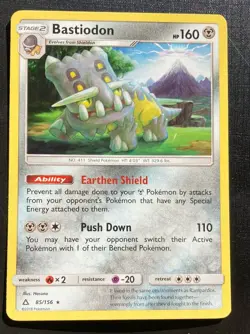 Bastiodon 85/156 Pokemon Ultra Prism Holo Rare TCG LP - Image 1