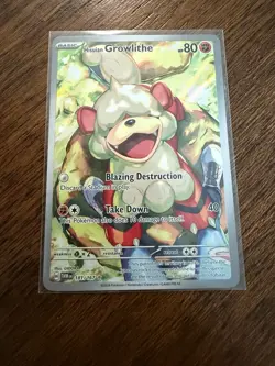 Hisuian Growlithe Illustration Rare 181/167 NM/M Pokemon Twilight Masquerade - Image 1