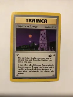 Pokemon Tower #42 Black Star Promo Trainer WOTC Pokemon Card NM - Image 1
