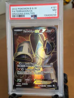 2012 Pokemon Dragons Exalted Terrakion EX Full Art Holo #121 - PSA 7 - NEAR MINT - Image 1
