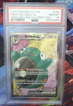 Pokemon 2025 SVP EN-SV Black Star Promo #194 Iono's Bellibolt EX PSA 10 Gem MT - Image 1