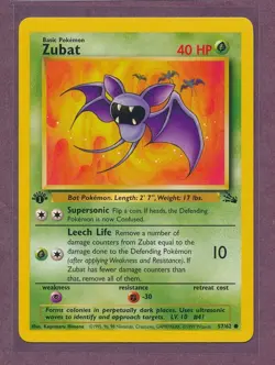 1999 Pokemon First Edition Zubat 57/62!! - Image 1
