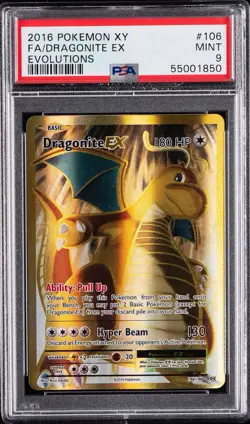 Pokemon 2016 Dragonite EX Full Art Holo Ultra Rare 106/108 Evolutions PSA 9 - Image 1