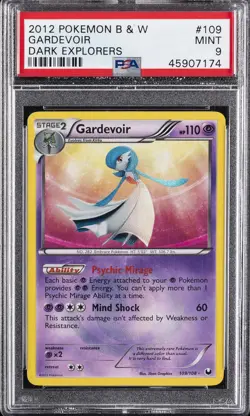 2012 POKEMON B&W DARK EXPLORERS #109 GARDEVOIR PSA 9 - Image 1