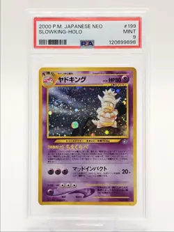SLOWKING 2000 POKEMON JPN NEO GENESIS HOLO RARE #199 PSA 9 Q0004 - Image 1