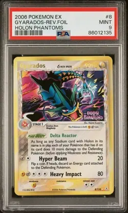 Pokemon Gyarados 2006 EX Holon Phantoms #8 Reverse Foil STAMPED PSA 9 - Image 1