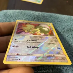 2019 POKEMON SUN & MOON UNBROKEN BONDS 147 MEOWTH-REVERSE FOIL Mint Grade Ready - Image 3