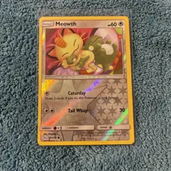 2019 POKEMON SUN & MOON UNBROKEN BONDS 147 MEOWTH-REVERSE FOIL Mint Grade Ready - Image 5