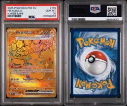 2025 POKEMON PRE EN-PRISMATIC EVOLUTIONS HYPER RARE #179 PIKACHU EX PSA 10 CHEAP - Image 3