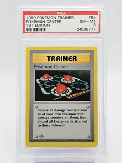 POKEMON CENTER 1999 POKEMON TRAINER 1ST EDITION UNCOMMON 85/102 PSA 8 Q0004 - Image 1