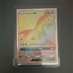 Pokemon Lapras GX Secret Rare 151/149 SM Base Set Holo Card English TCG - Image 1